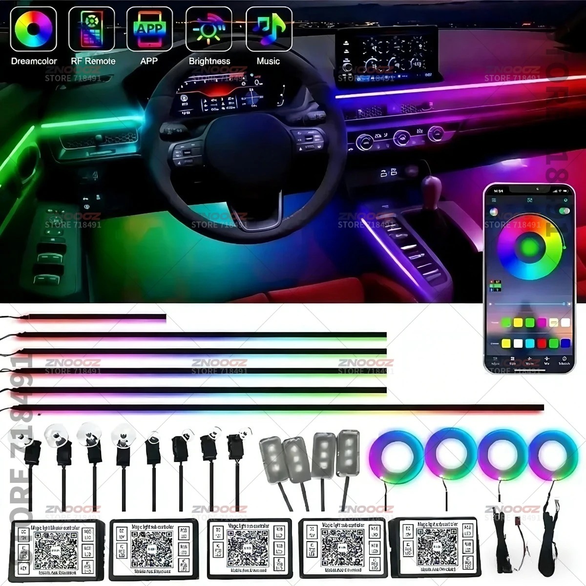 22w1 RGB Akrylowe Oświetlenie  – Tech Accessories Renault recenzja i cena